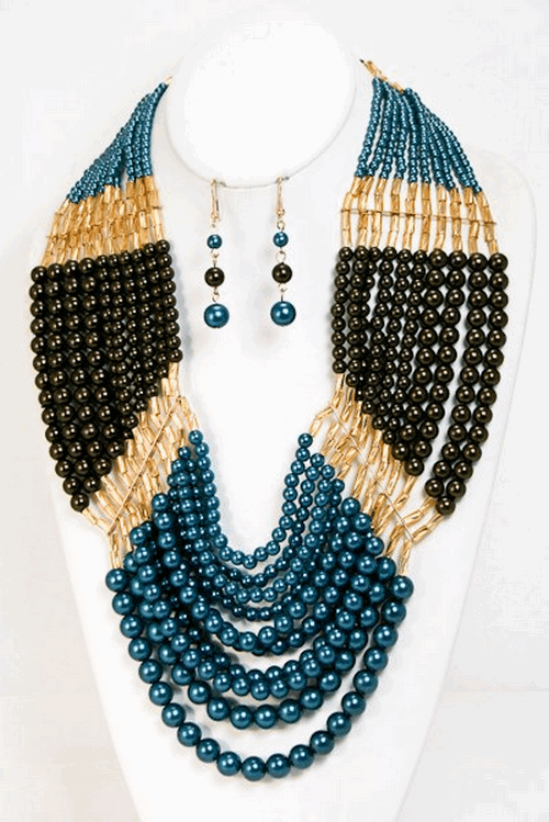 Moni Multi Row Pearl Necklace
